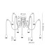 Dreifa 2.5m Spider Pendant  9 Light Black/Black Cable E27 Max 20W c/w Distribution Box & Cable Support Brackets-7