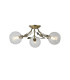 Elm Semi Ceiling 3 Light G9 Antique Brass/Clear Glass-1