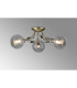 Elm Semi Ceiling 3 Light G9 Antique Brass/Clear Glass-2