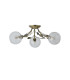 Elm Semi Ceiling 3 Light G9 Antique Brass/Clear Glass-3