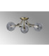 Elm Semi Ceiling 3 Light G9 Antique Brass/Clear Glass-6