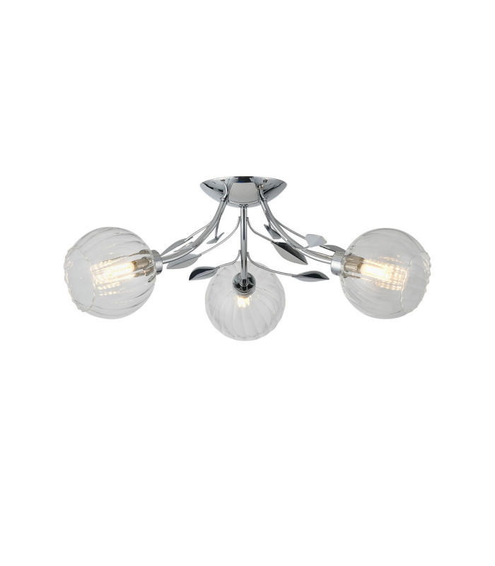 Elm Semi Ceiling 3 Light G9 Polished Chrome/Clear Glass-1