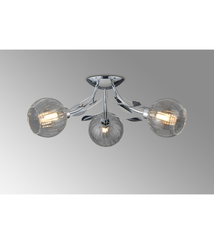 Elm Semi Ceiling 3 Light G9 Polished Chrome/Clear Glass-2