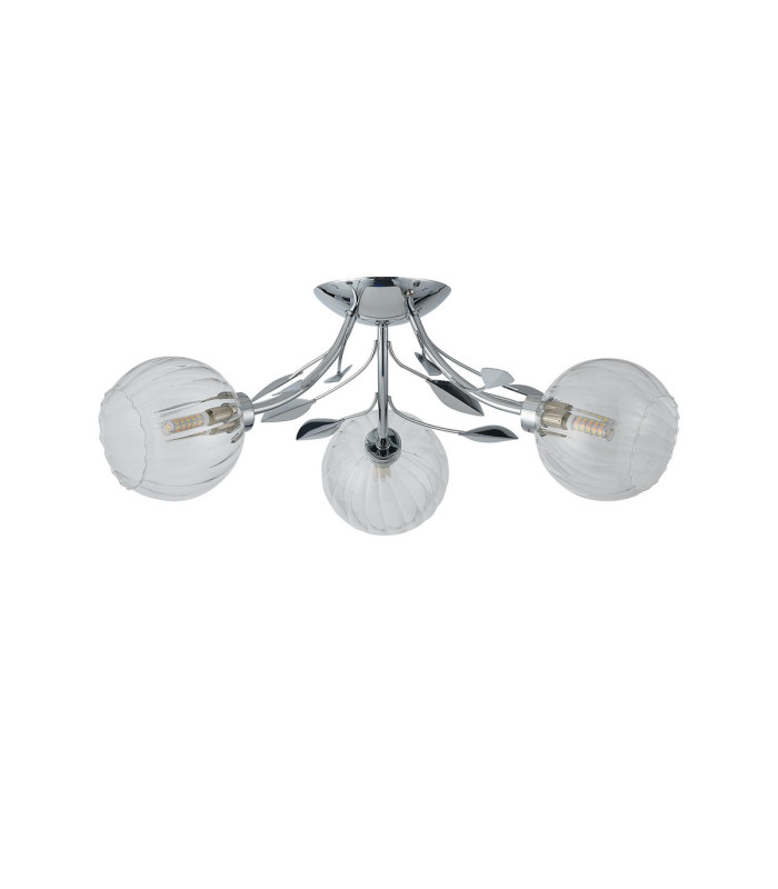Elm Semi Ceiling 3 Light G9 Polished Chrome/Clear Glass-3