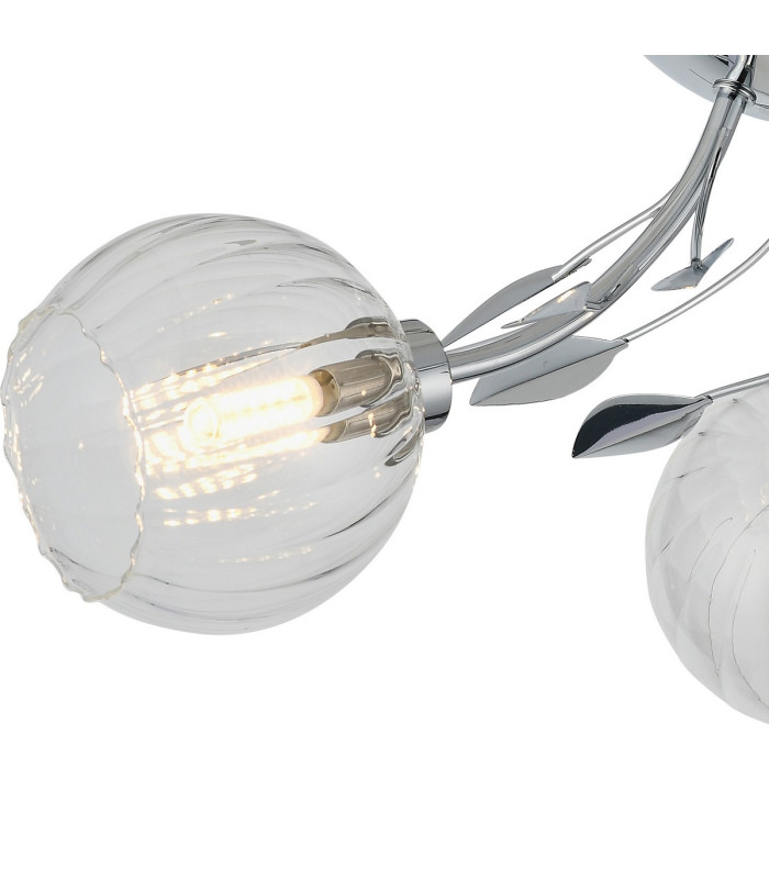 Elm Semi Ceiling 3 Light G9 Polished Chrome/Clear Glass-4