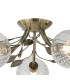 Elm Semi Ceiling 5 Light G9 Antique Brass/Clear Glass-5