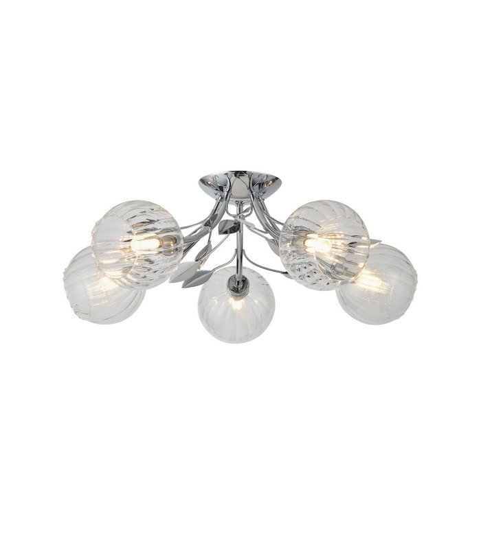 Elm Semi Ceiling 5 Light G9 Polished Chrome/Clear Glass-1