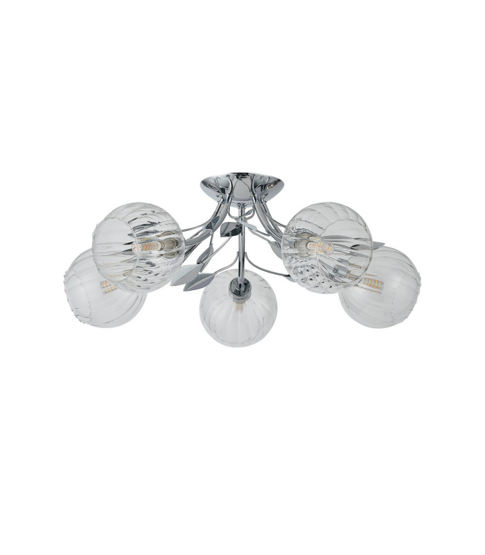 Elm Semi Ceiling 5 Light G9 Polished Chrome/Clear Glass-3