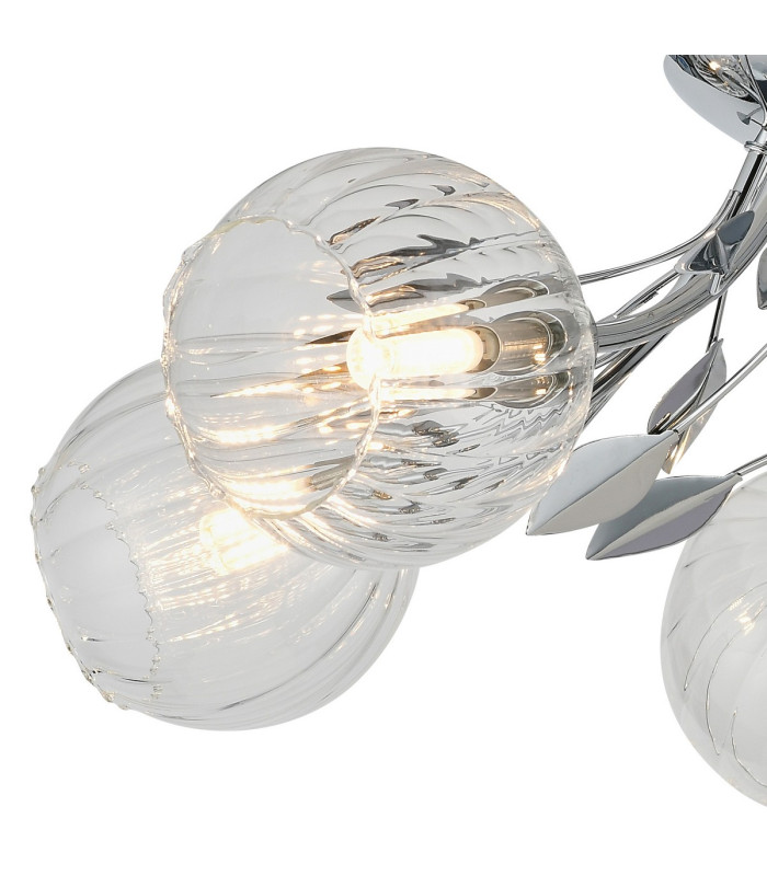 Elm Semi Ceiling 5 Light G9 Polished Chrome/Clear Glass-4