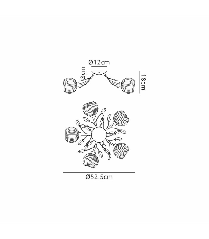 Elm Semi Ceiling 5 Light G9 Polished Chrome/Clear Glass-7