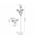 Elm Floor Lamp 4 Light G9 Antique Brass/Clear Glass-7