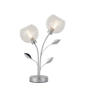 Elm Table Lamp 2 Light G9 Polished Chrome/Clear Glass-1