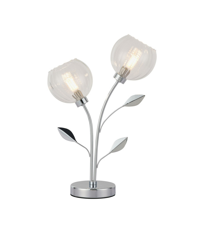 Elm Table Lamp 2 Light G9 Polished Chrome/Clear Glass-1