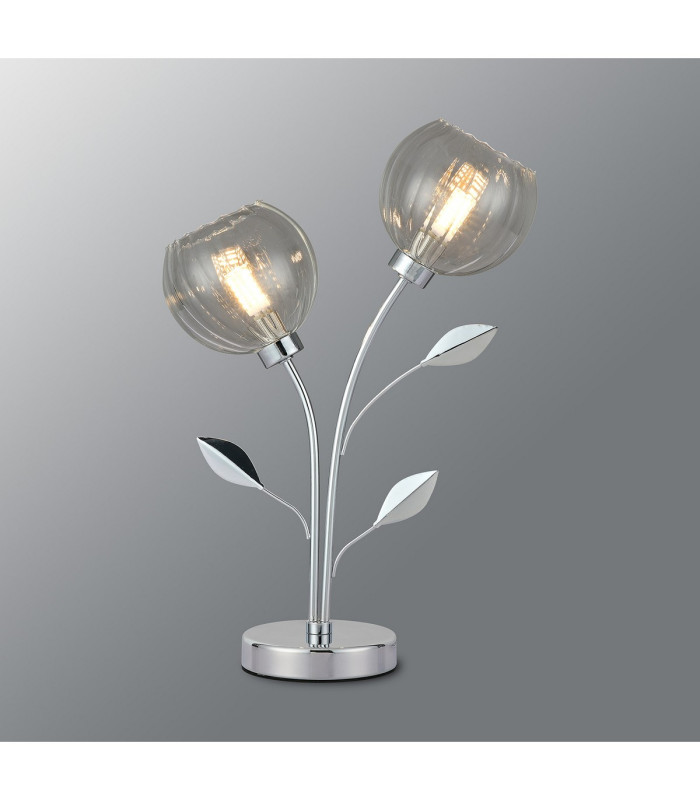 Elm Table Lamp 2 Light G9 Polished Chrome/Clear Glass-2
