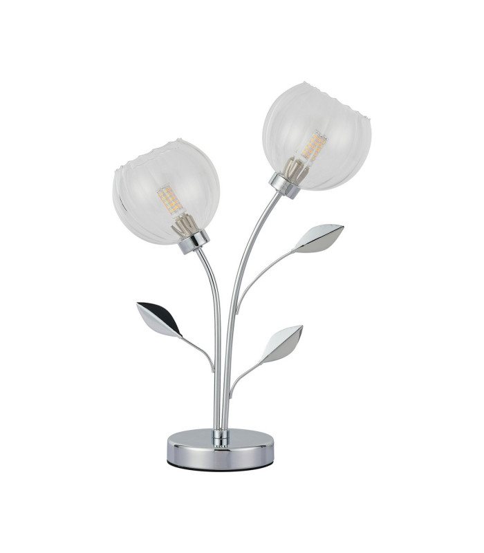 Elm Table Lamp 2 Light G9 Polished Chrome/Clear Glass-3