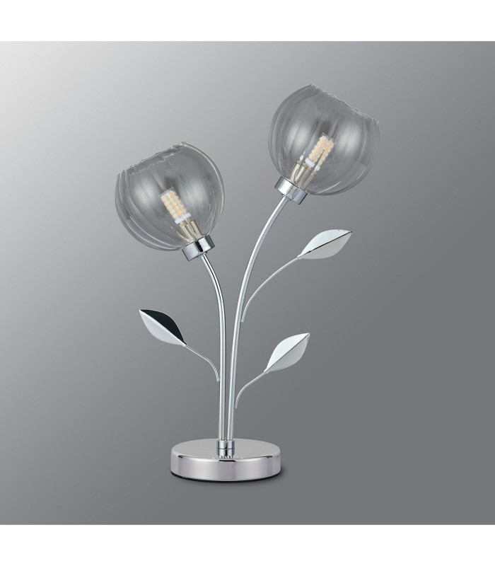 Elm Table Lamp 2 Light G9 Polished Chrome/Clear Glass-6