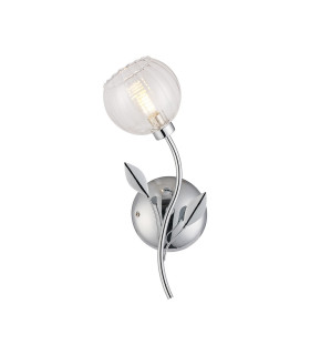 Elm Left Wall Light 1 Light G9 Polished Chrome/Clear Glass-1