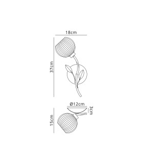 Elm Left Wall Light 1 Light G9 Polished Chrome/Clear Glass-2