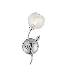 Elm Right Wall Light 1 Light G9 Polished Chrome/Clear Glass-1