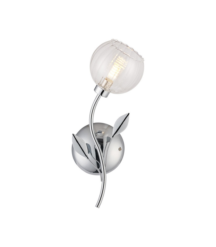 Elm Right Wall Light 1 Light G9 Polished Chrome/Clear Glass-1