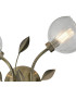 Elm Wall Light 2 Light G9 Antique Brass/Clear Glass-4