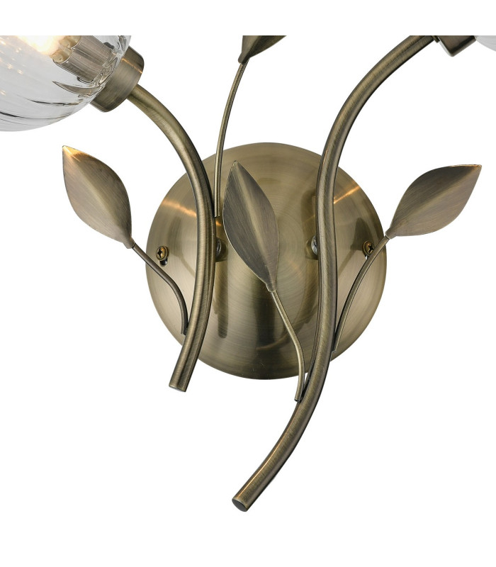 Elm Wall Light 2 Light G9 Antique Brass/Clear Glass-5