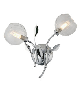 Elm Wall Light 2 Light G9 Polished Chrome/Clear Glass-1