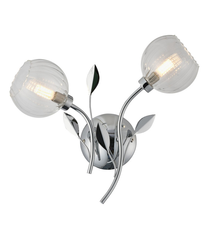 Elm Wall Light 2 Light G9 Polished Chrome/Clear Glass-1