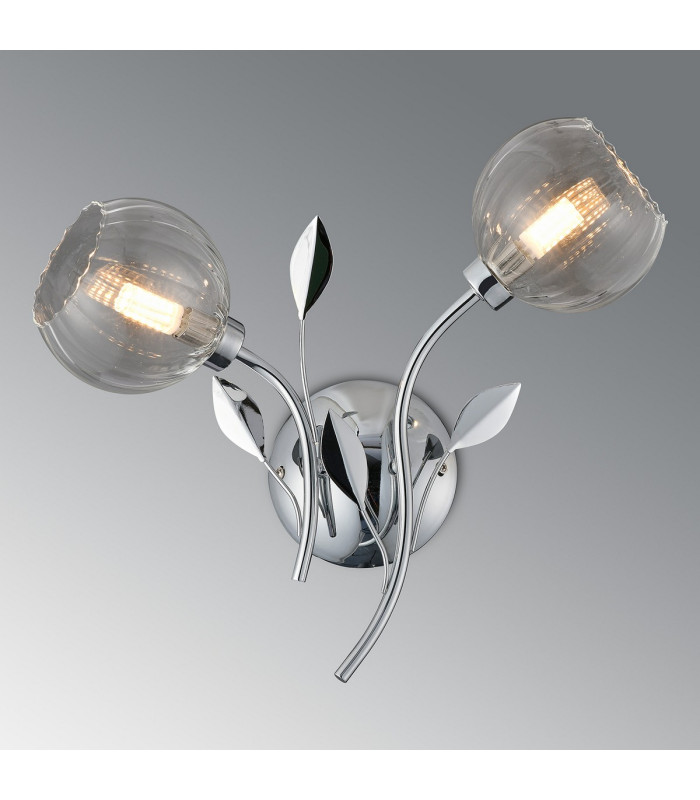 Elm Wall Light 2 Light G9 Polished Chrome/Clear Glass-2