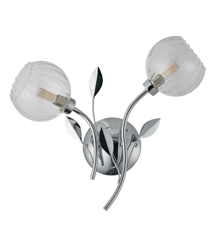 Elm Wall Light 2 Light G9 Polished Chrome/Clear Glass-3