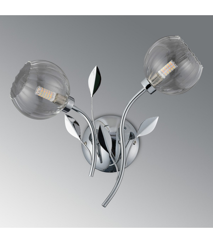 Elm Wall Light 2 Light G9 Polished Chrome/Clear Glass-6