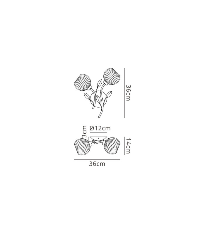 Elm Wall Light 2 Light G9 Polished Chrome/Clear Glass-7