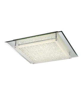 Gina Flush Ceiling 500mm Square 24W 1900lm LED 4000K Polished Chrome/Crystal-1