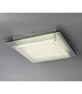 Gina Flush Ceiling 500mm Square 24W 1900lm LED 4000K Polished Chrome/Crystal-2