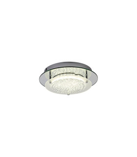 Gino Flush Ceiling 280mm Round 12W 1000lm LED 4000K Polished Silver-1
