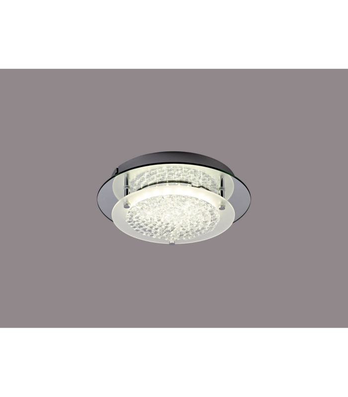 Gino Flush Ceiling 280mm Round 12W 1000lm LED 4000K Polished Silver-2