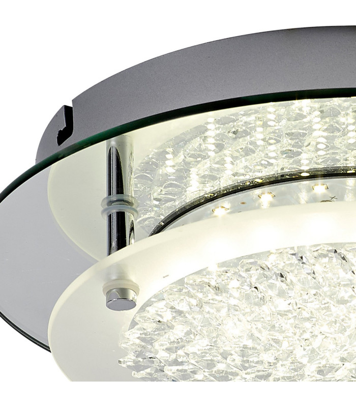 Gino Flush Ceiling 280mm Round 12W 1000lm LED 4000K Polished Silver-4