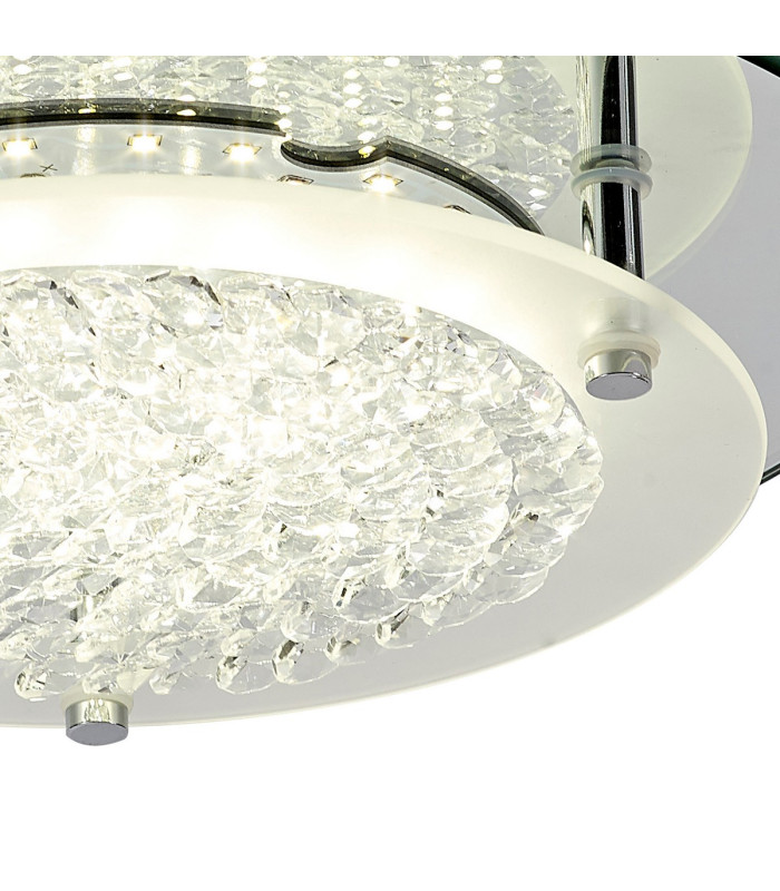 Gino Flush Ceiling 280mm Round 12W 1000lm LED 4000K Polished Silver-5