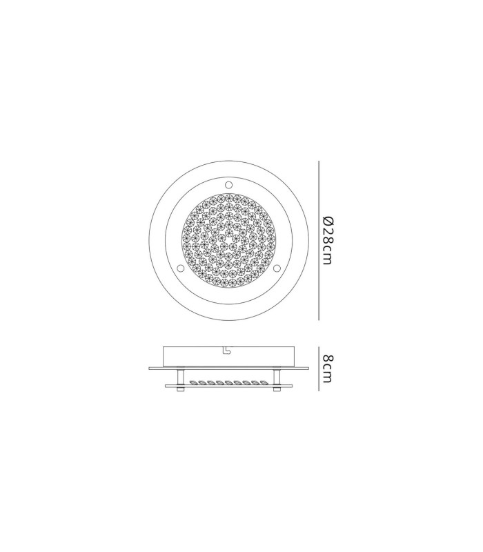Gino Flush Ceiling 280mm Round 12W 1000lm LED 4000K Polished Silver-7
