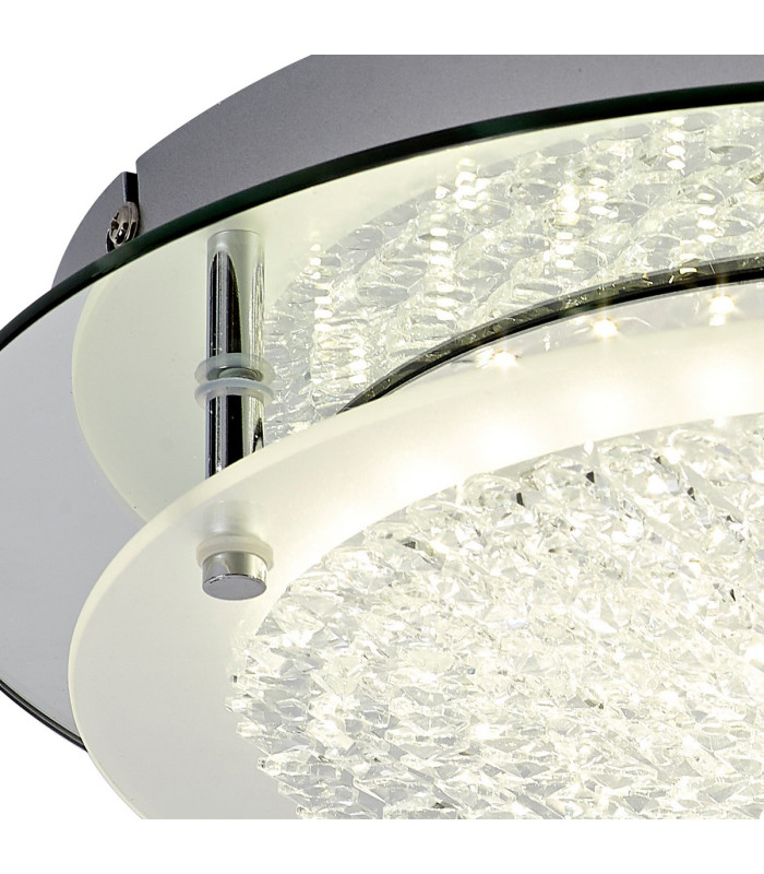 Gino Flush Ceiling 360mm Round 18W 1700 lm LED 4000K Polished Silver-4