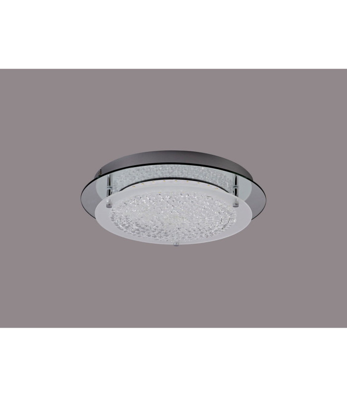 Gino Flush Ceiling 360mm Round 18W 1700 lm LED 4000K Polished Silver-6