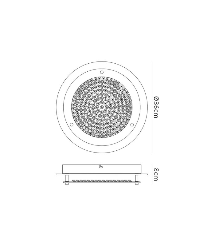 Gino Flush Ceiling 360mm Round 18W 1700 lm LED 4000K Polished Silver-7