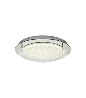 Gino Flush Ceiling 450mm Round 24W 2200lm LED 4000K Polished Silver-1