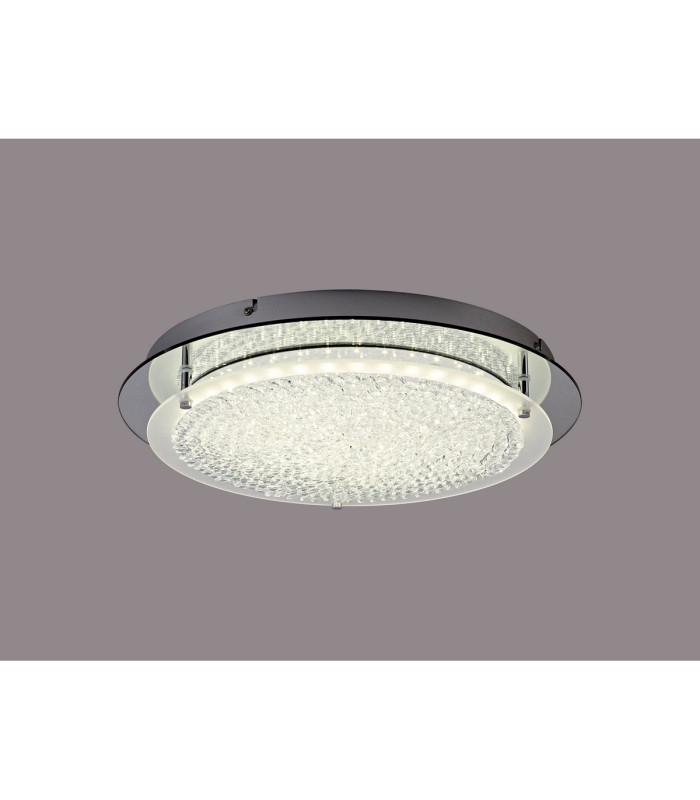 Gino Flush Ceiling 450mm Round 24W 2200lm LED 4000K Polished Silver-2