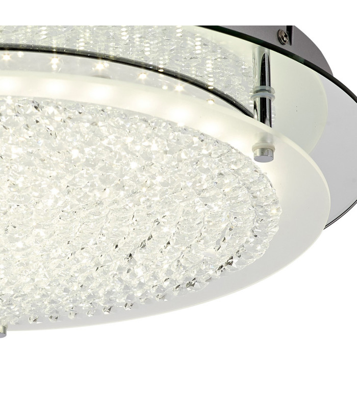 Gino Flush Ceiling 450mm Round 24W 2200lm LED 4000K Polished Silver-5