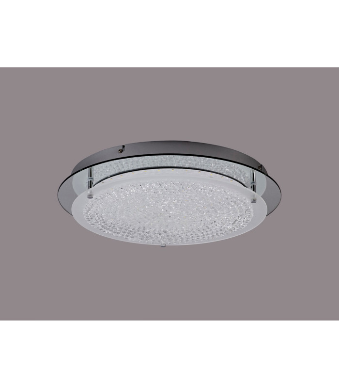 Gino Flush Ceiling 450mm Round 24W 2200lm LED 4000K Polished Silver-6