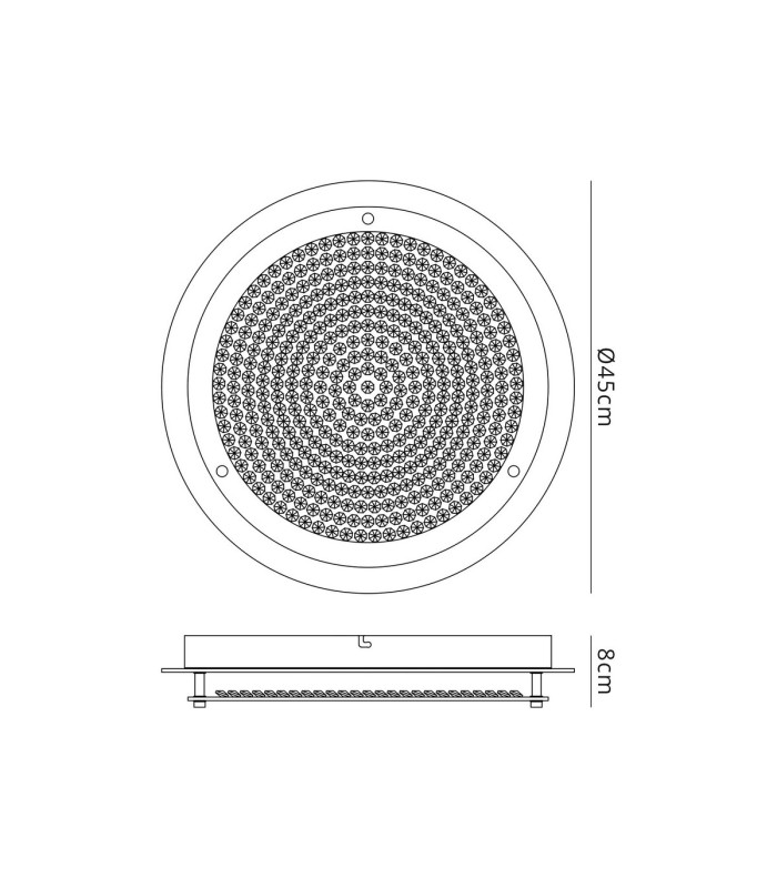 Gino Flush Ceiling 450mm Round 24W 2200lm LED 4000K Polished Silver-7