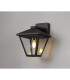 Luqi Downward Wall Lamp 1 x E27 IP44 Black/Clear Glass 2yrs Warranty-2