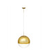 Miranda 30cm Ball Pendant 1 Light E27 Antique Gold Suspension with Gold Mirrored/Clear Glass Globe-6