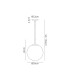 Miranda 30cm Ball Pendant 1 Light E27 Black Suspension With Frosted White Glass Globe-7